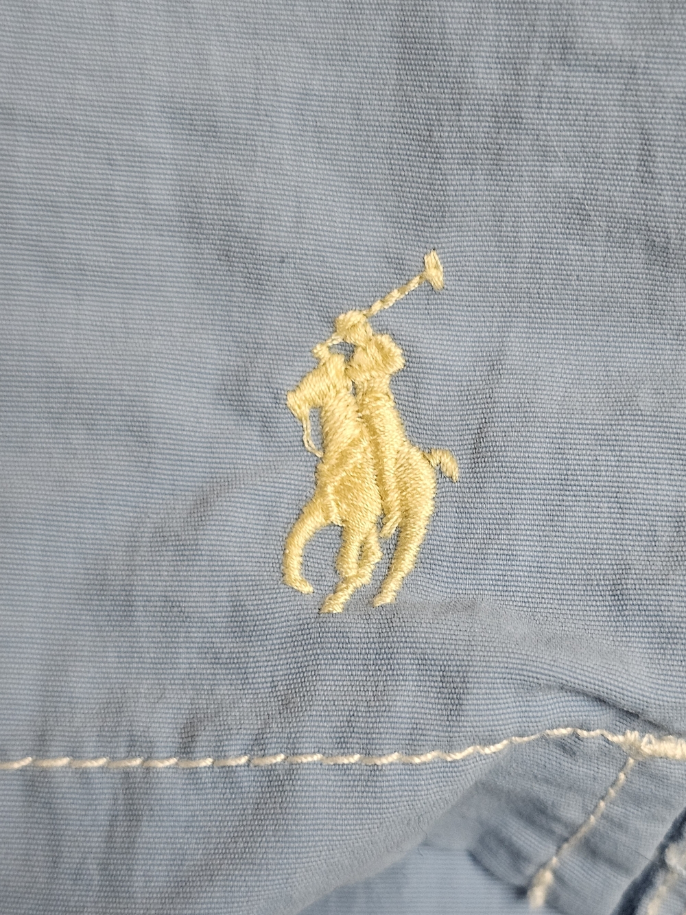 Vintage 90s Polo Ralph Lauren Cargo Lined Board Shorts Swim Trunks Light Blue L - Picture 6 of 16